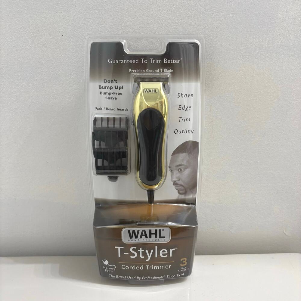 NEW Wahl T-Styler Corded Precision TBlade Trimmer/Detailer Gold/Black Model 9307